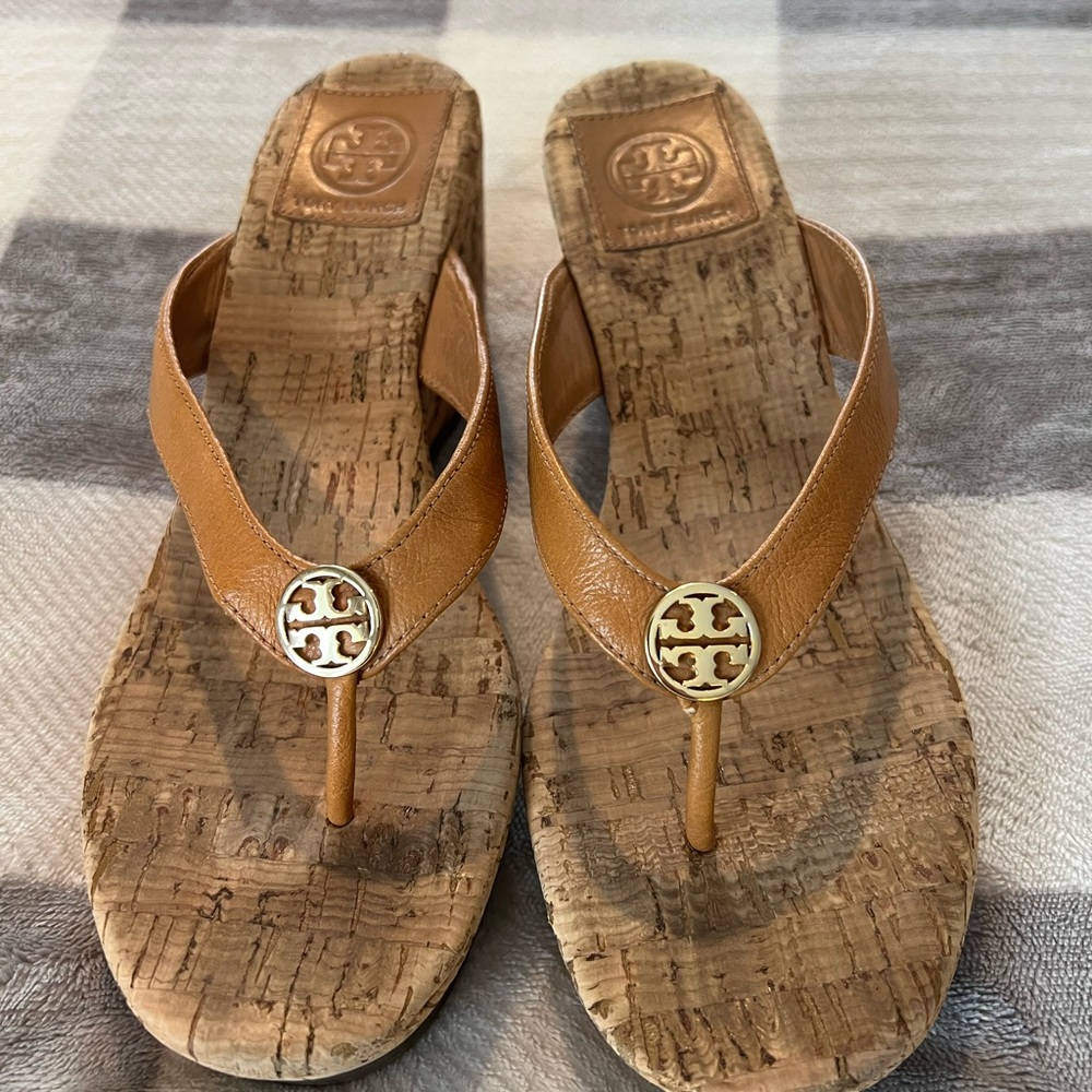 Tory Burch Wedge Heels, Size 7, 3” heel 1” platform, Good Used Condition